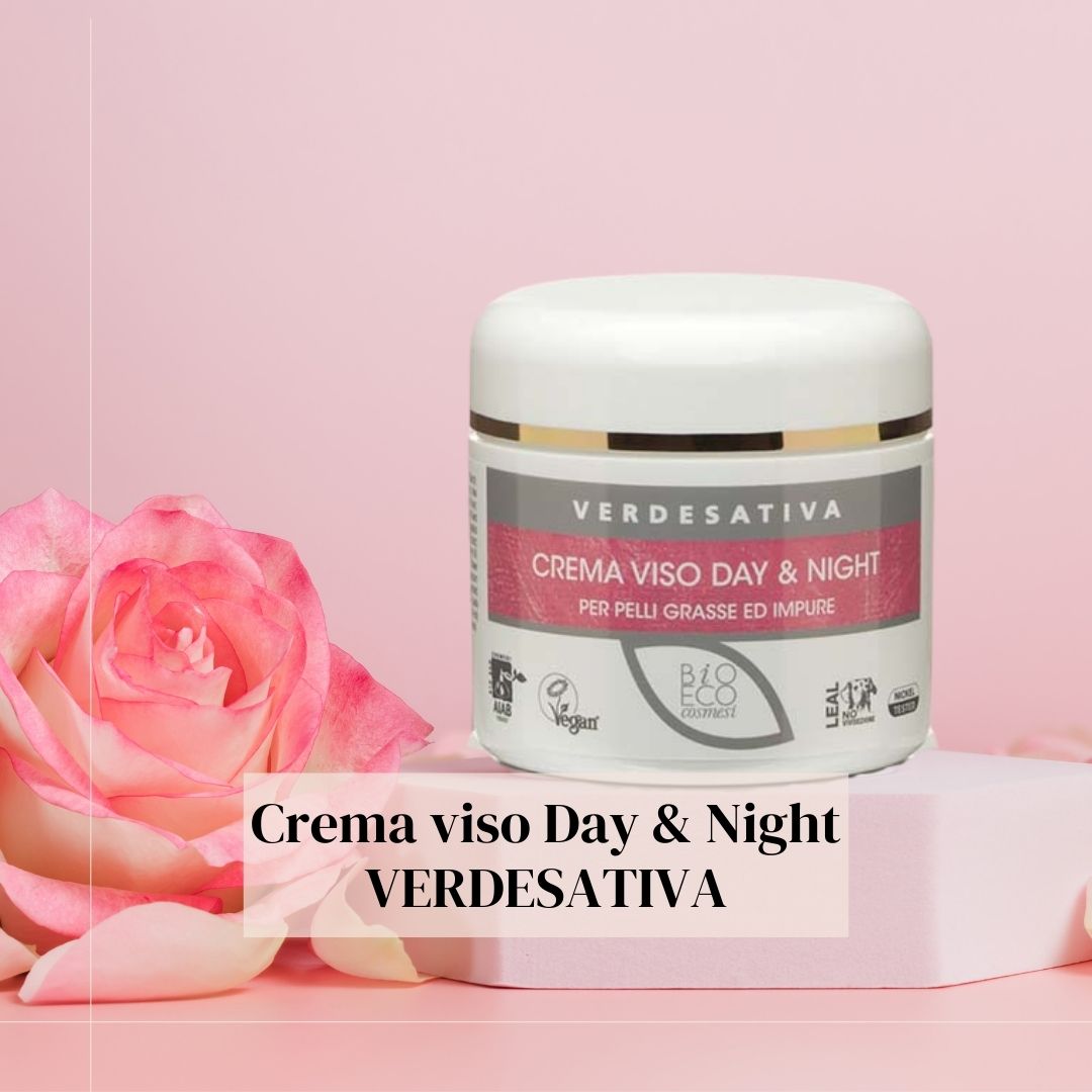 Crema viso day&night di Verdesativa per pelli grasse ed impure
