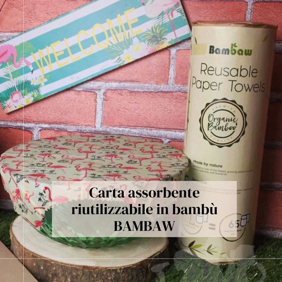 Carta asciugatutto riutilizzabile in bambù di Bambaw